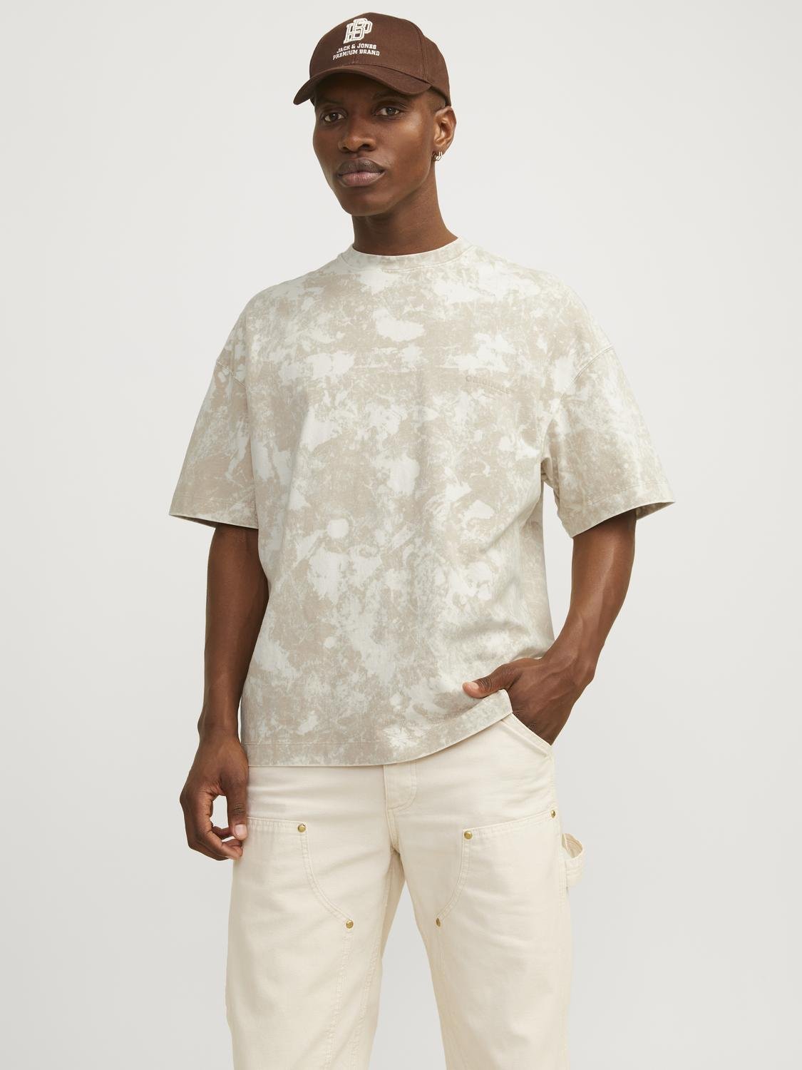 JORBORA TIE DYE TEE SS CREW NECK BLK