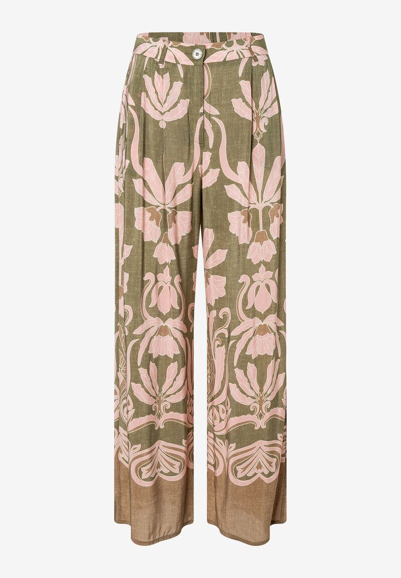 weite Hose Ornament Print Sommer-Kollektion