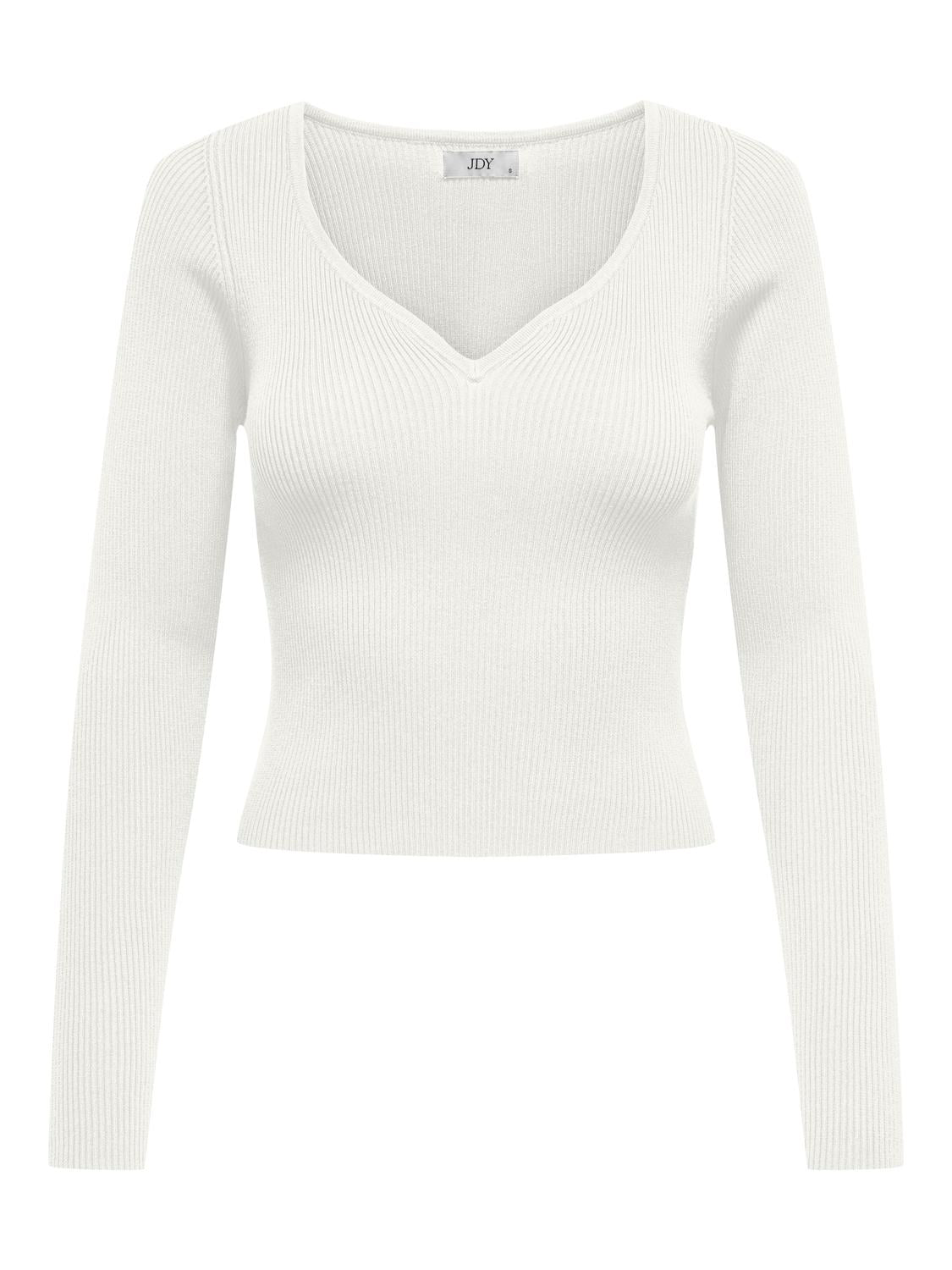 JDYPLUM MIA L/S HEART NECK PULLOVER KNT