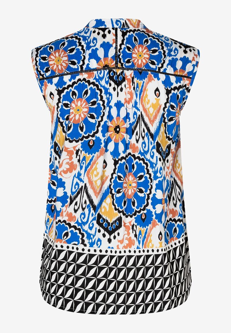 ärmellose Bluse Ornament-Print Sommer-Kollektion