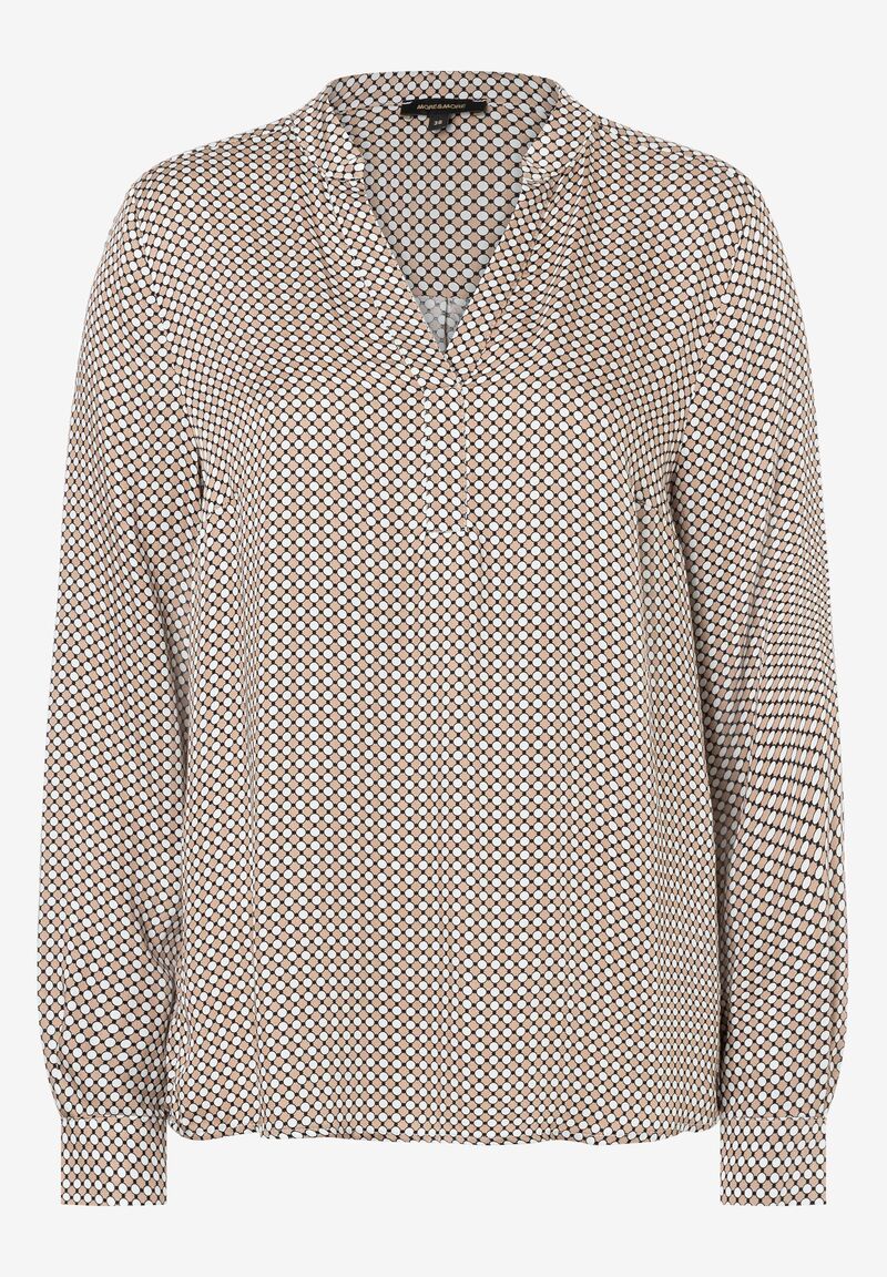 Viskosebluse Minimal-Print Herbst-Kollektion