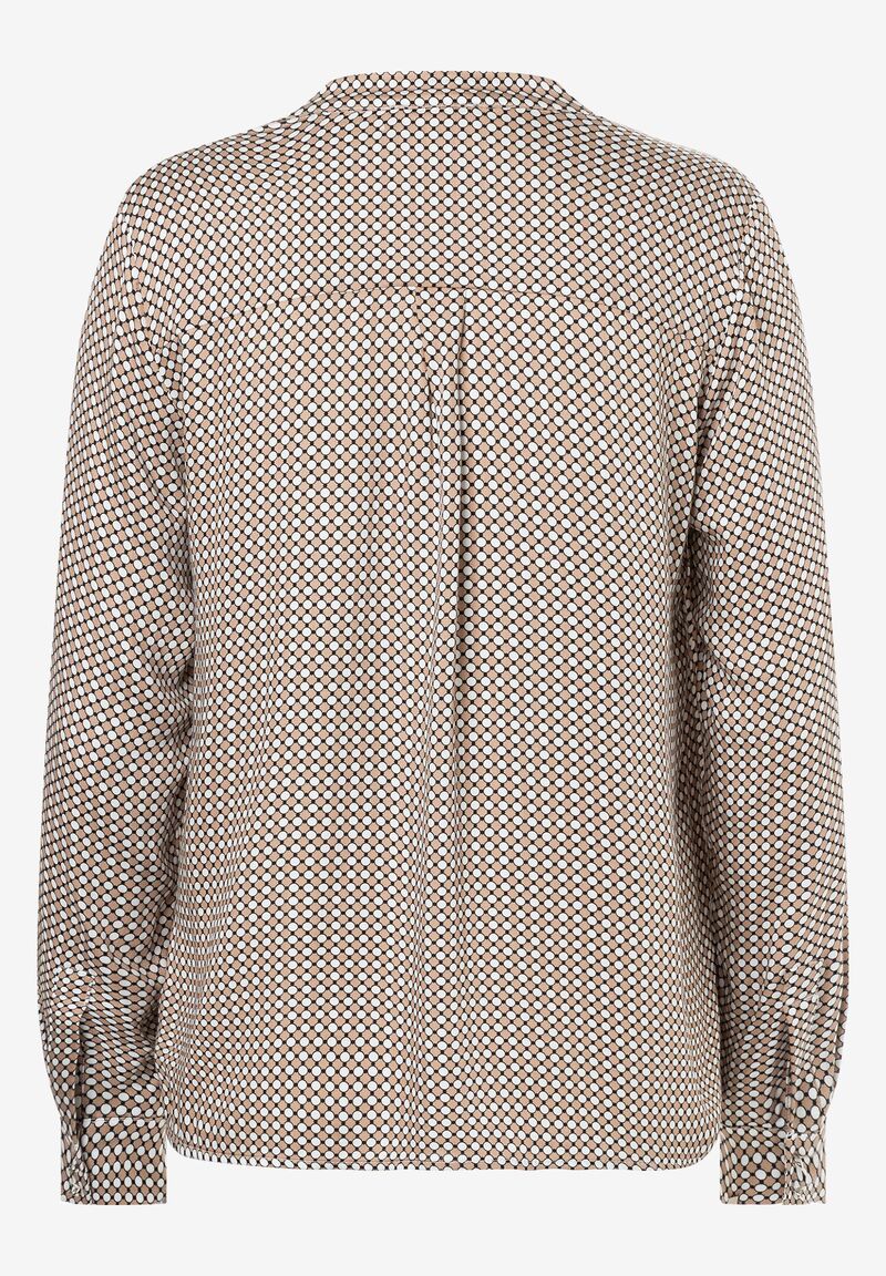 Viskosebluse Minimal-Print Herbst-Kollektion