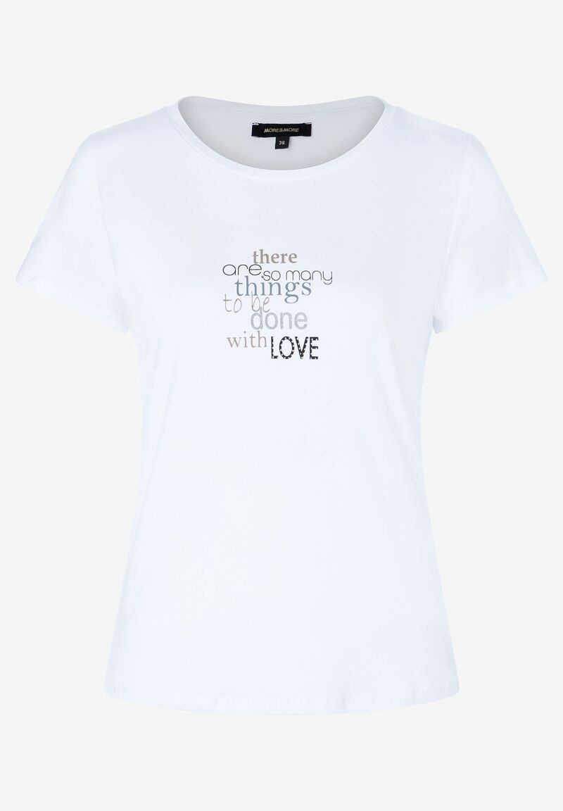 T-Shirt mit Schriftzug weiß Herbst-Kollektion