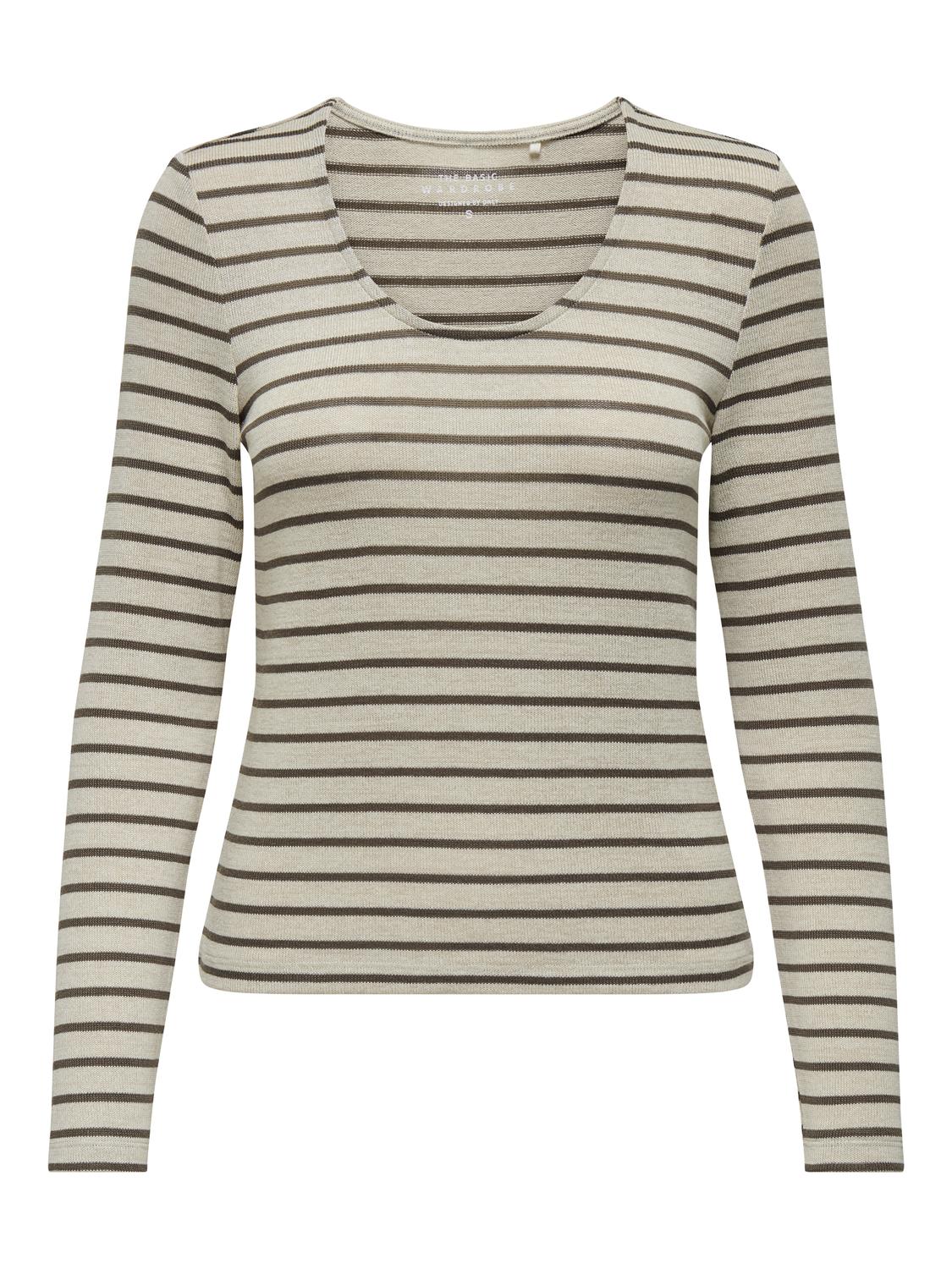 ONLMANU LIFE L/S U-NECK TOP CC JRS
