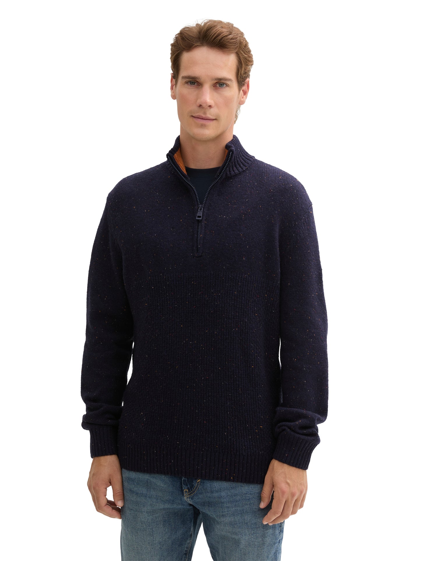 Troyer Pullover mit Strukturmix