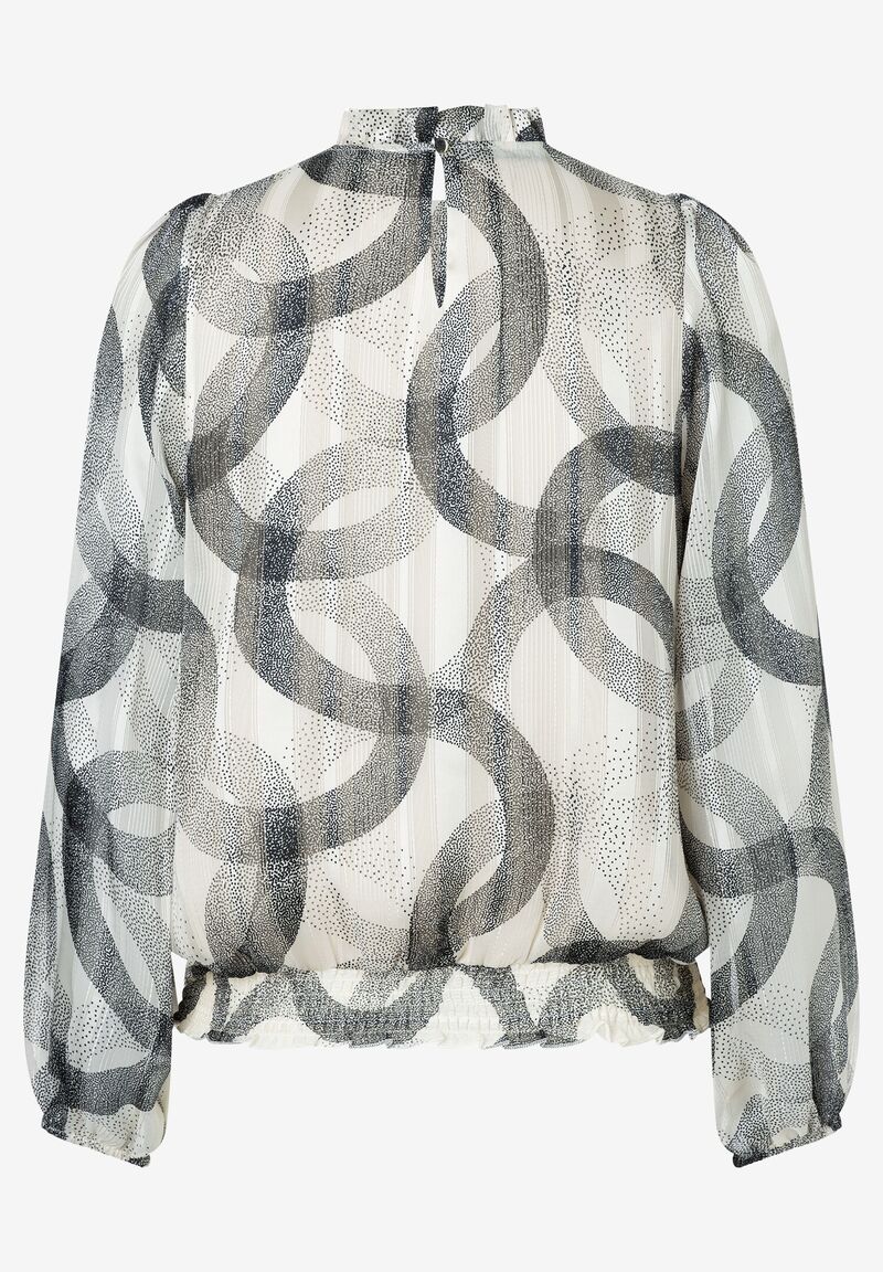 Printbluse mit Glanzstreifen Party-Kollektion