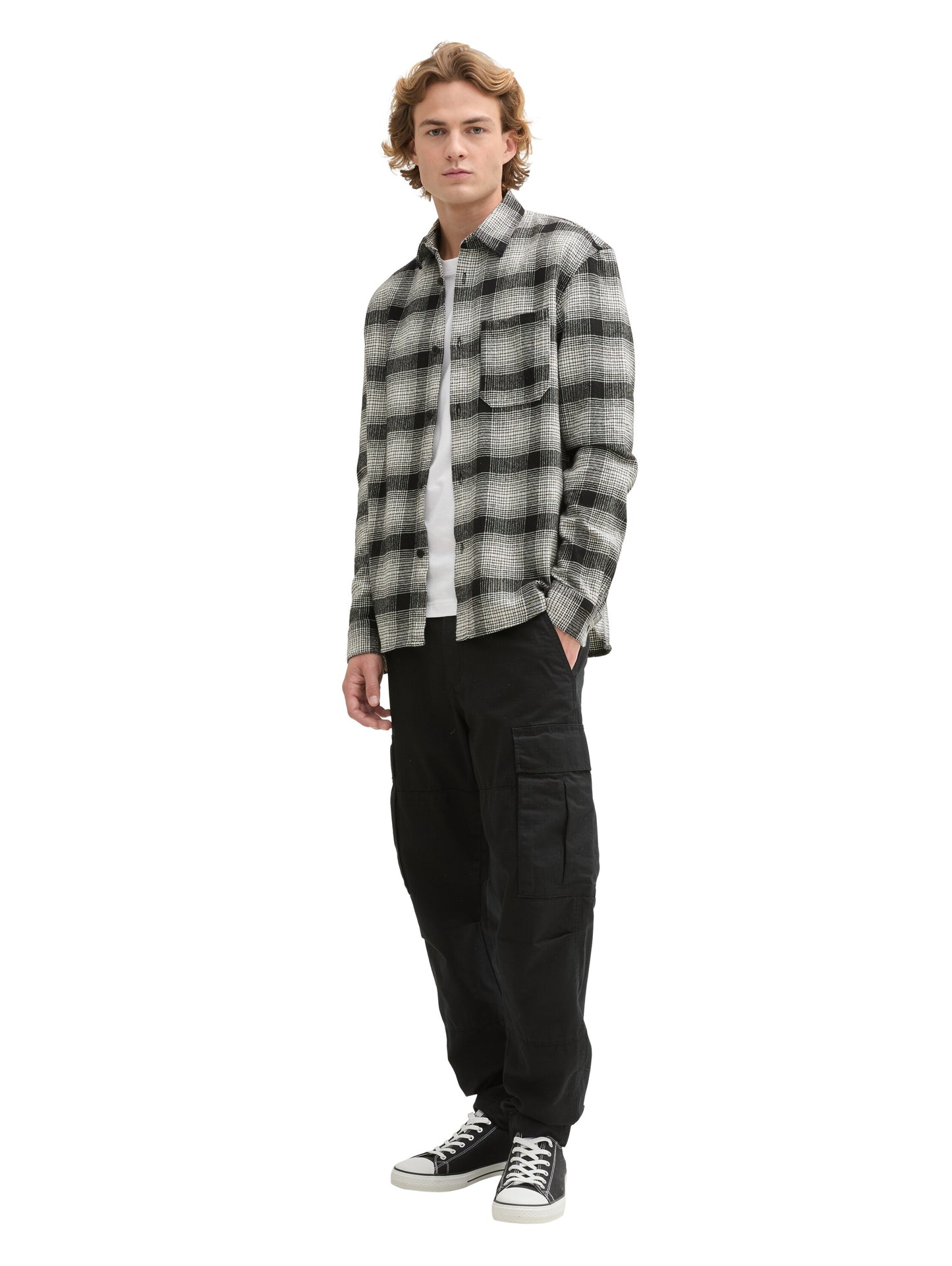 Relaxed Fit Overshirt Hemd mit Karo-Muster