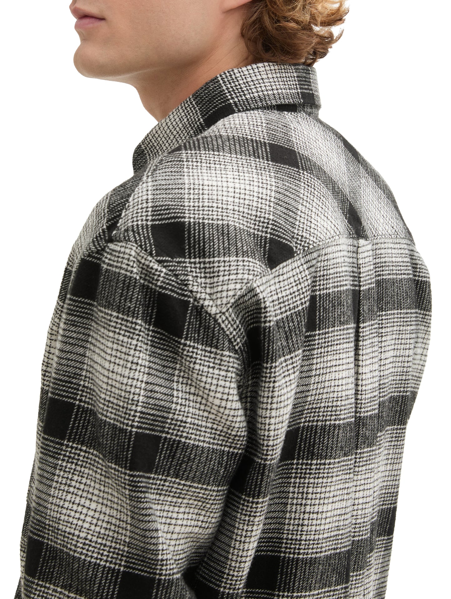 Relaxed Fit Overshirt Hemd mit Karo-Muster