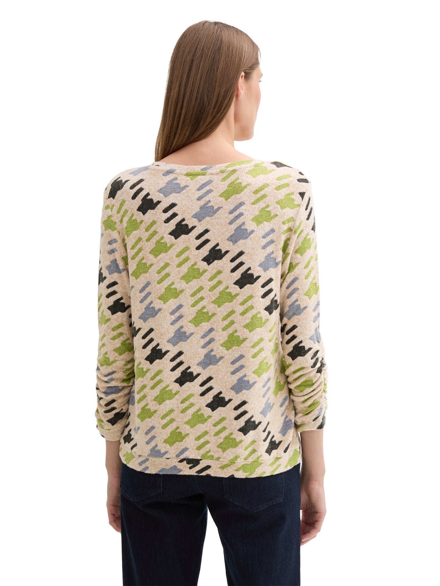 Gemustertes 3/4-Arm-Shirt