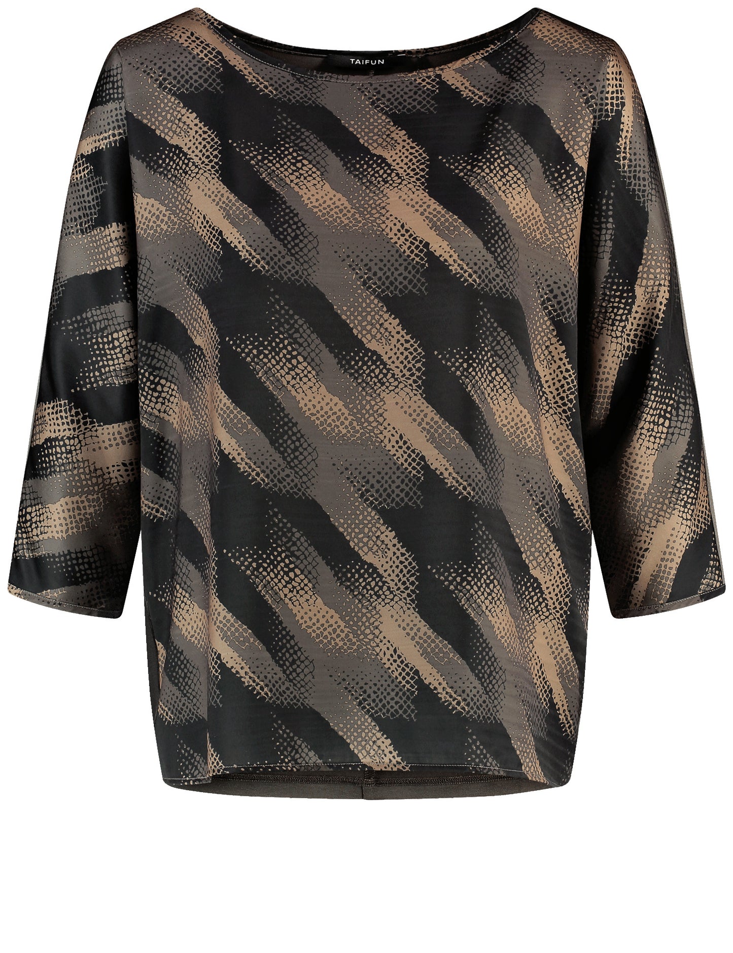 3/4 Arm Shirt mit fließender Blusen-Front