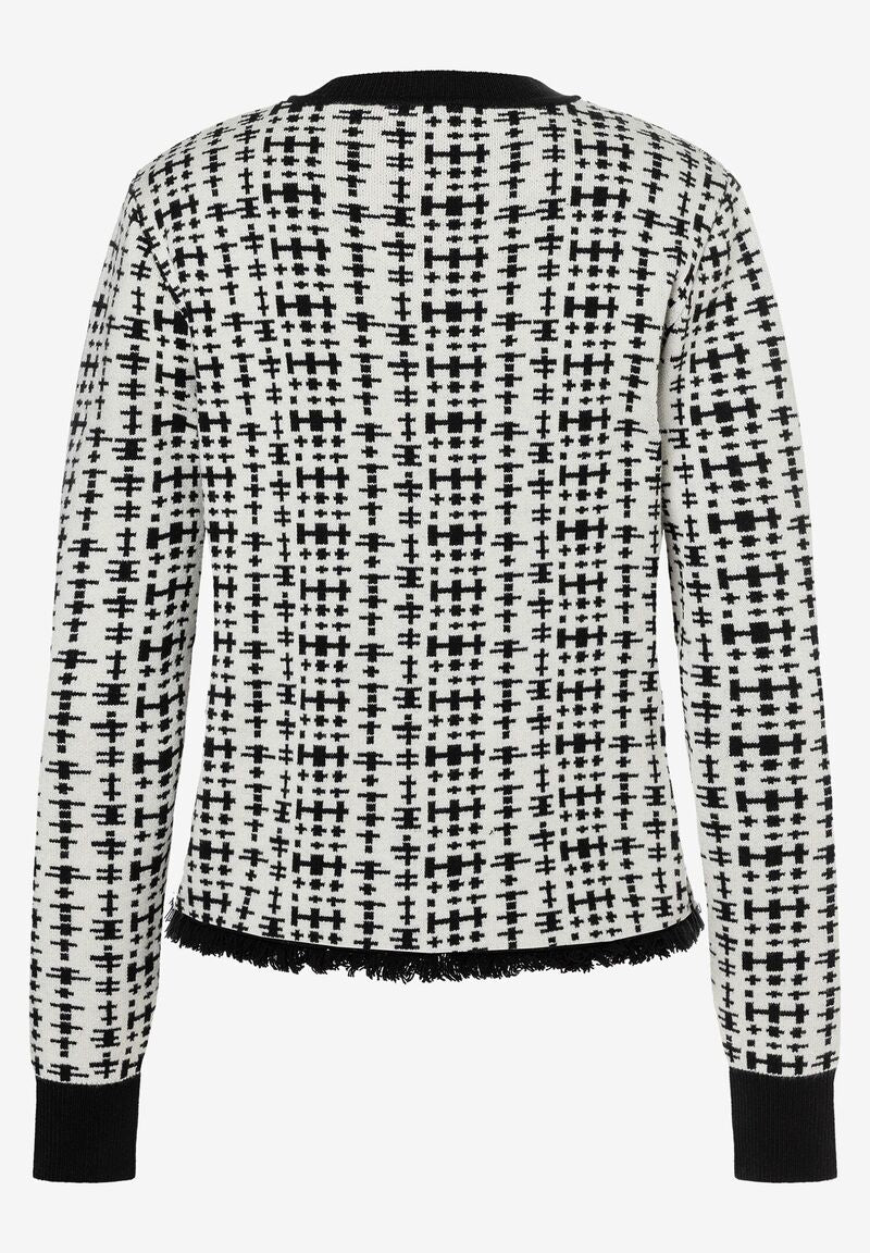 Cardigan schwarz/weiß Muster Frühjahrs-Kollektion