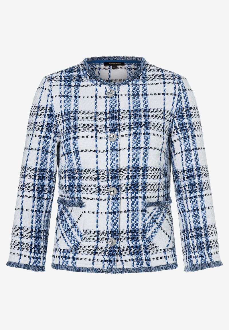 Bouclé Jacke kariert Frühjahrs-Kollektion