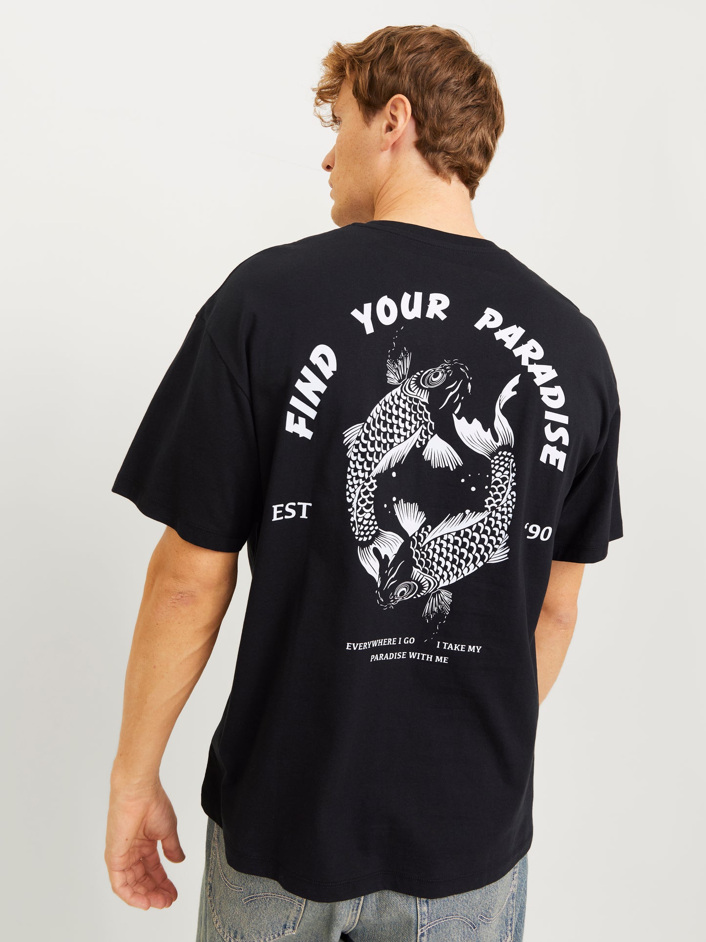 JJCHARGE PRINTED TEE SS CREW NECK LN