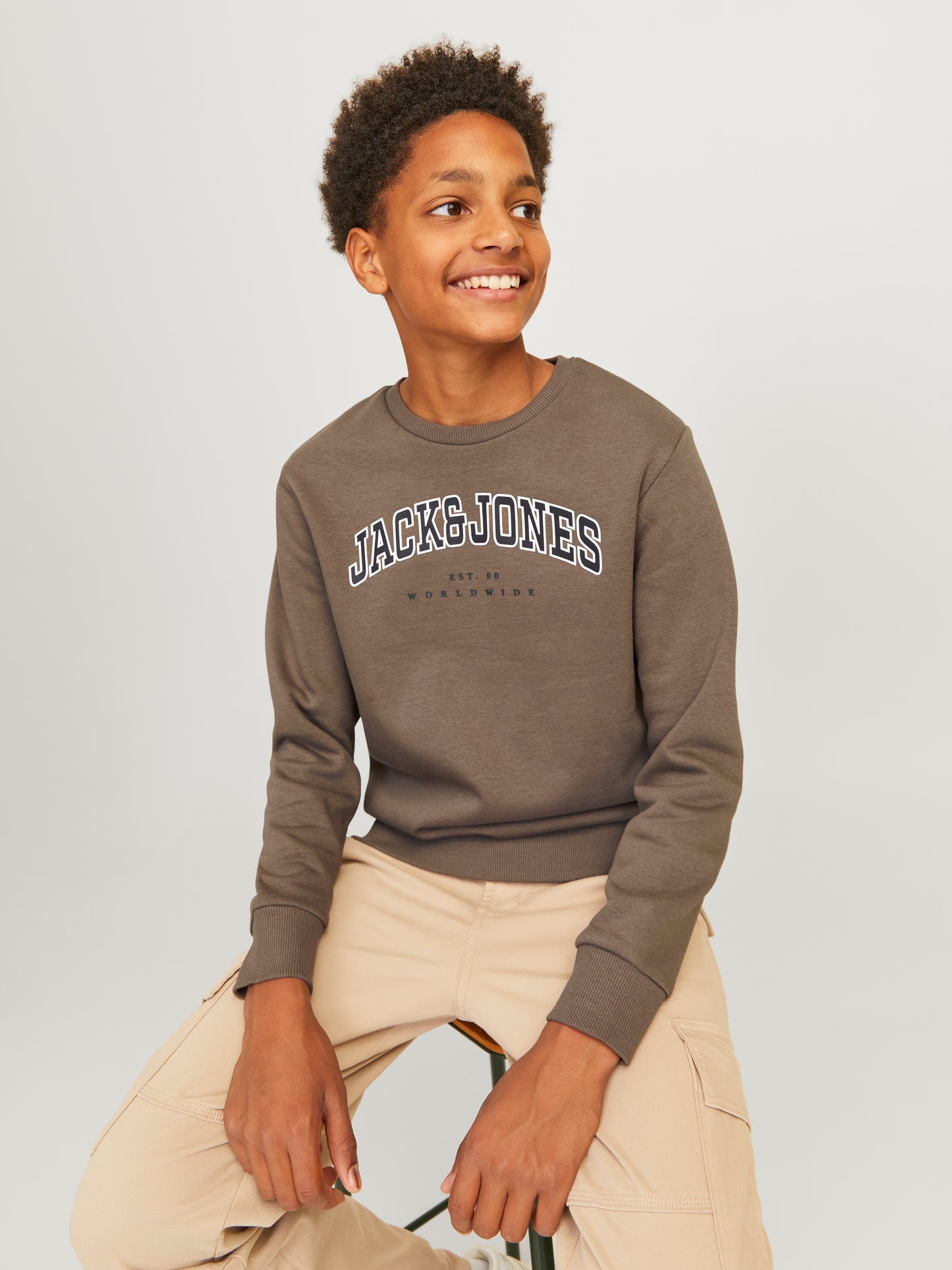 JJECALEB VARSITY SWEAT CREW NECK SN JNR