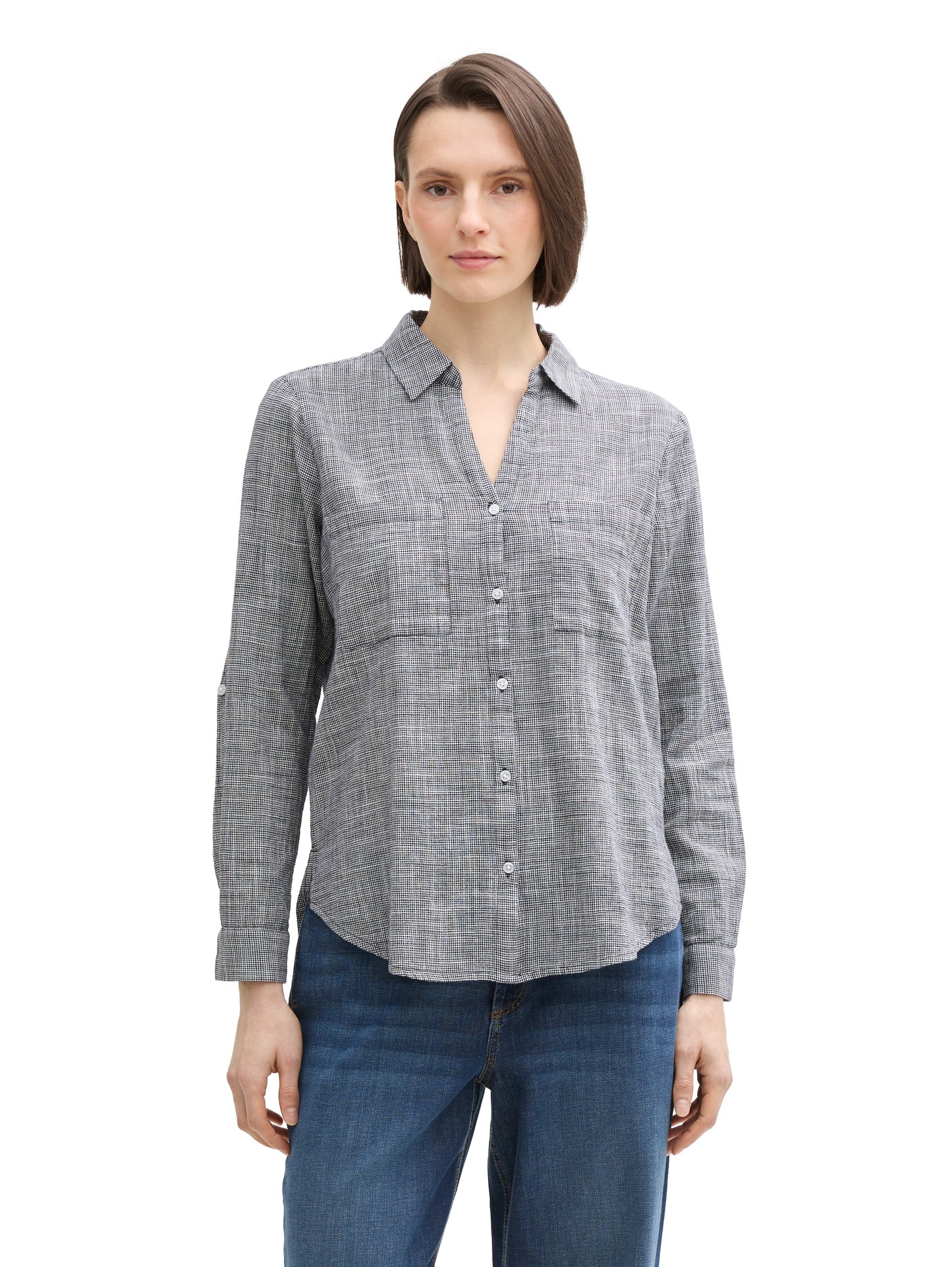 Bluse mit Brusttaschen
