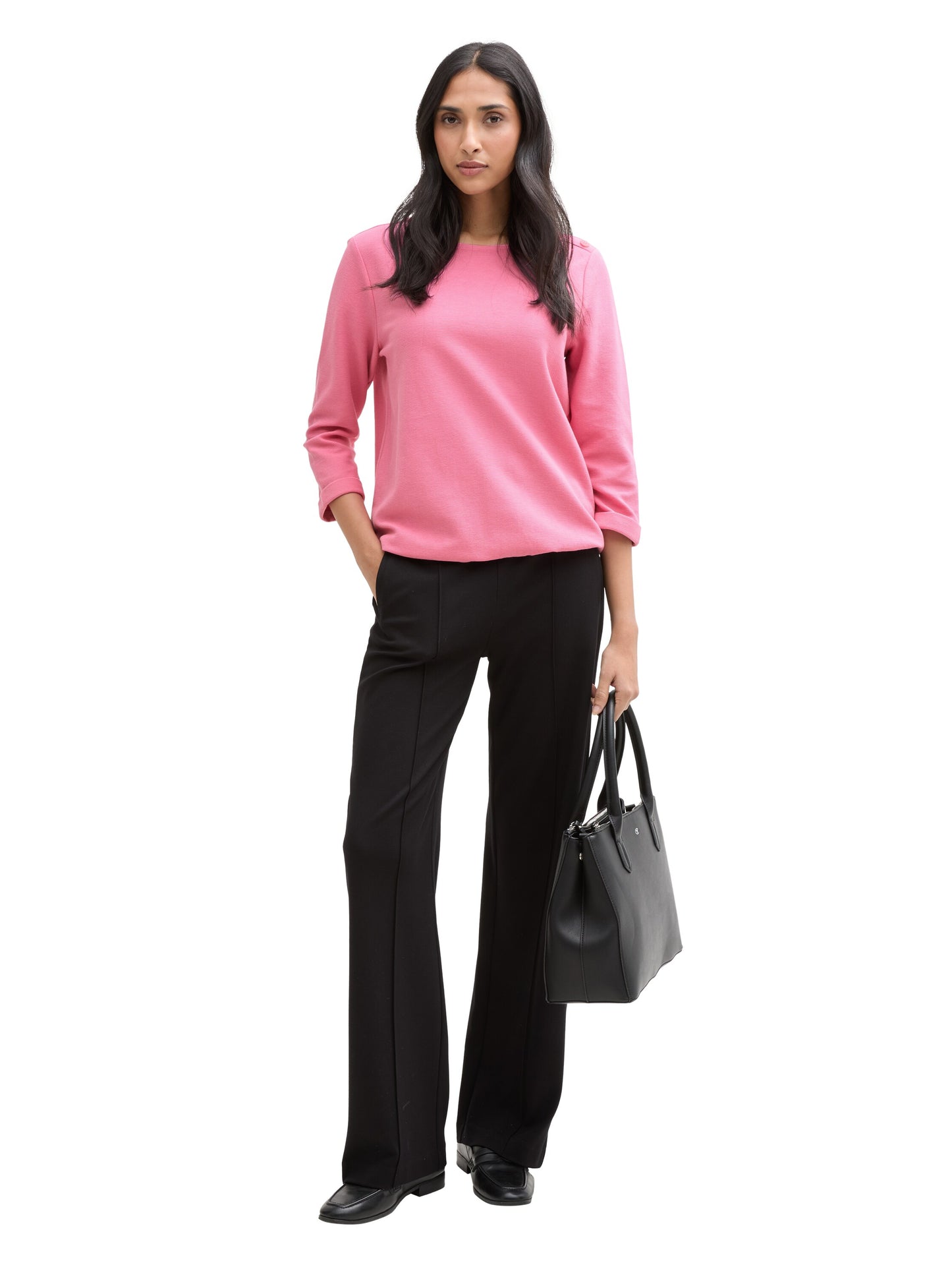Langarmshirt mit Knopf-Details