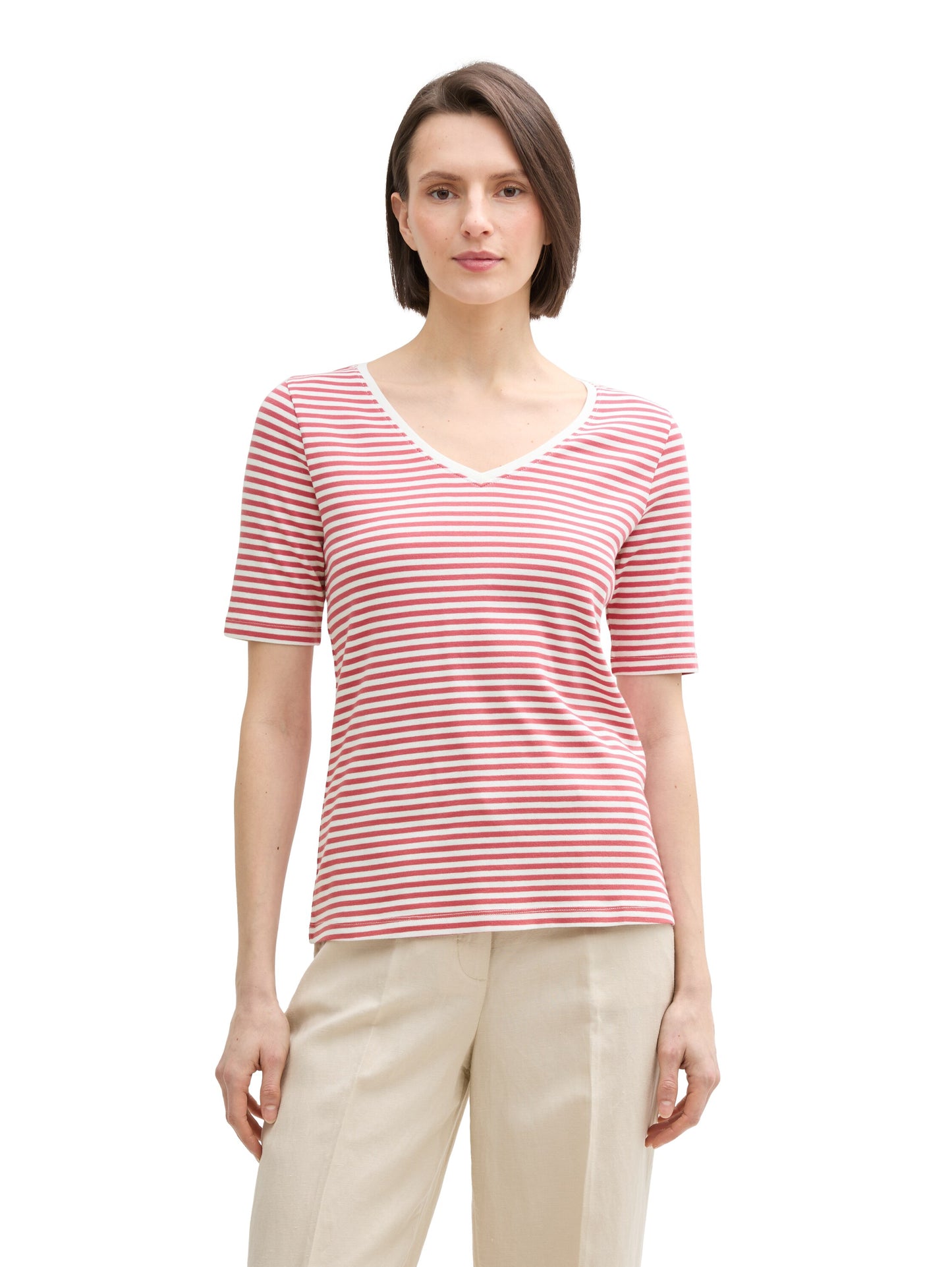 T-Shirt mit V-Ausschnitt