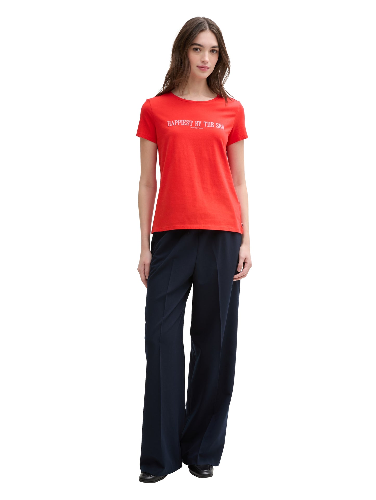 Basic T-Shirt mit Print