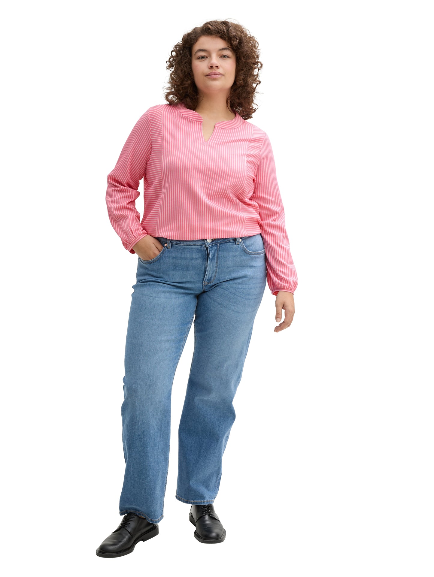 Plus Size - Blusenshirt mit Bio-Baumwolle