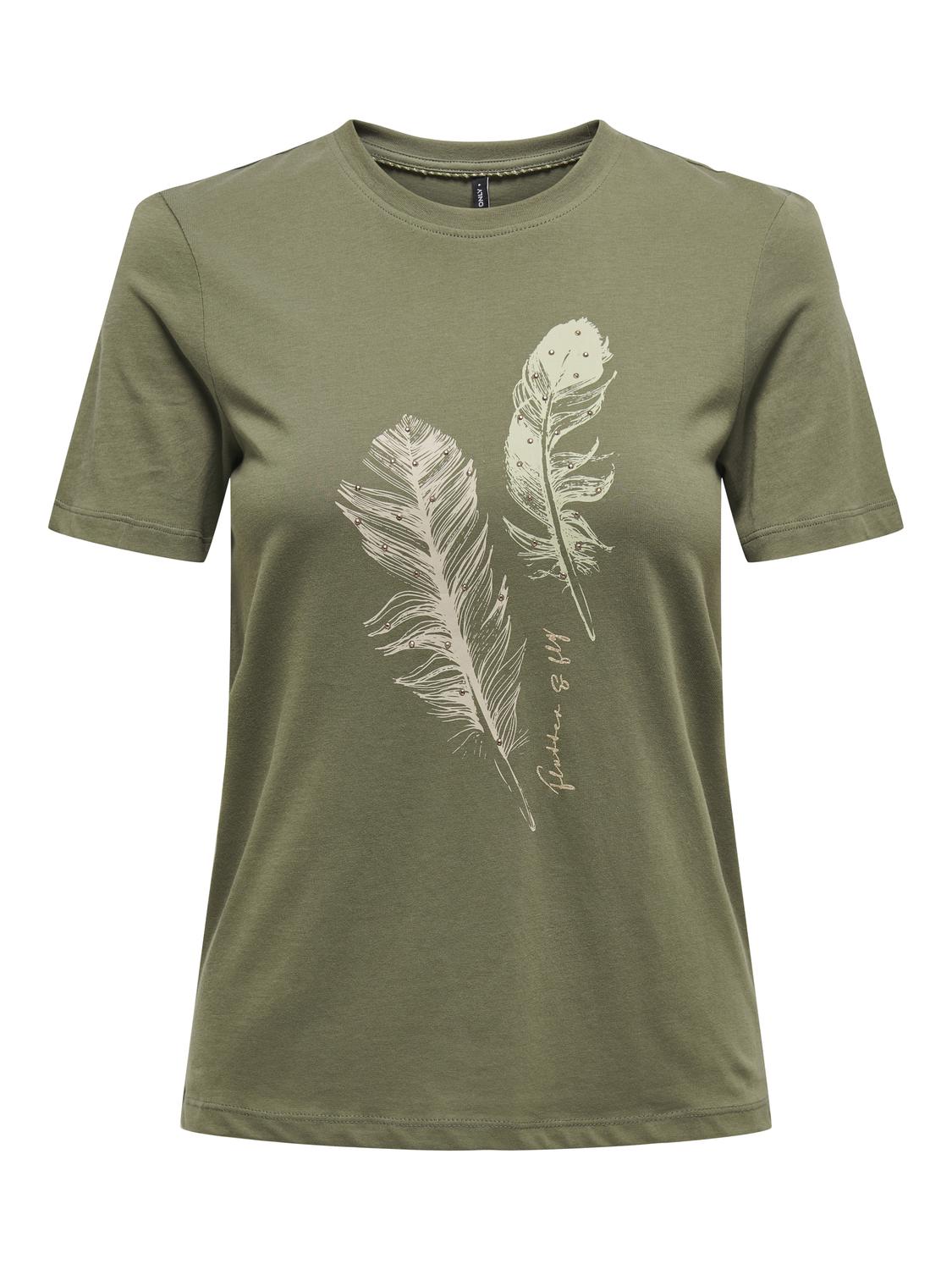 ONLKITA LIFE REG S/S FEATHERS TOP JRS