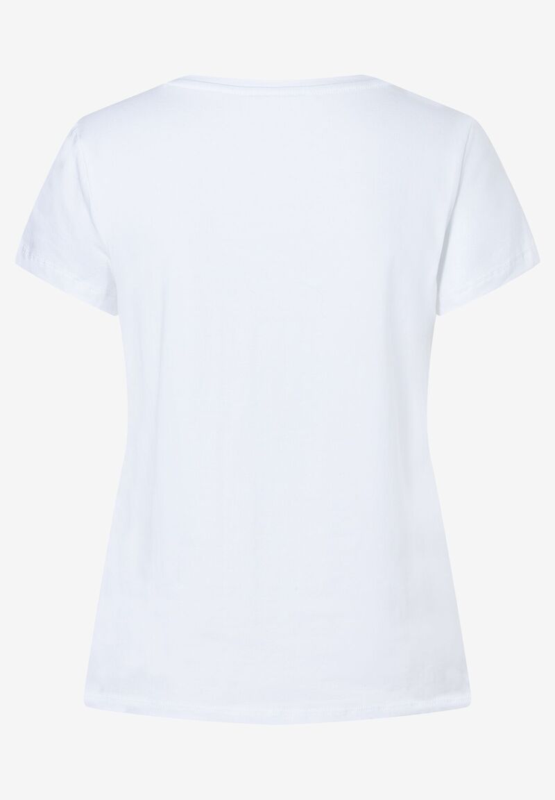 T-Shirt mit Pailletten-Roller weiß Frühjahrs-Kollektion