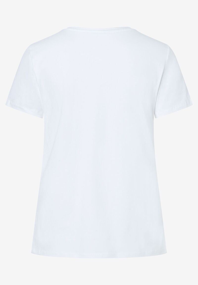T-Shirt mit Perlenaufschrift weiß Frühjahrs-Kollektion
