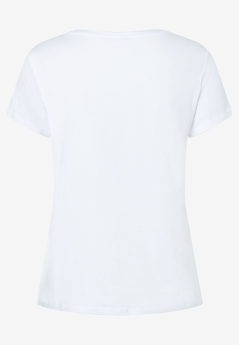 T-Shirt mit Paillettenherzen weiß Frühjahrs-Kollektion