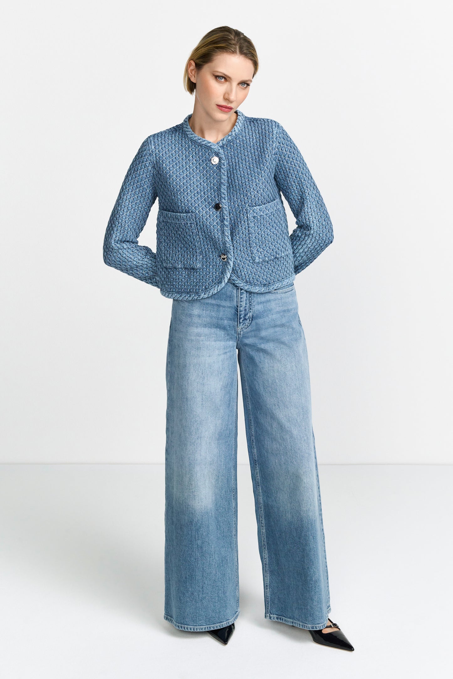 Quilted denim jacket