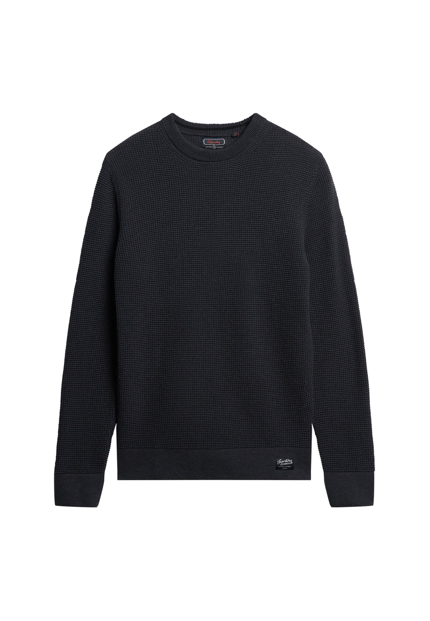 Strukturierter Strickpullover mit Rundhalsausschnitt