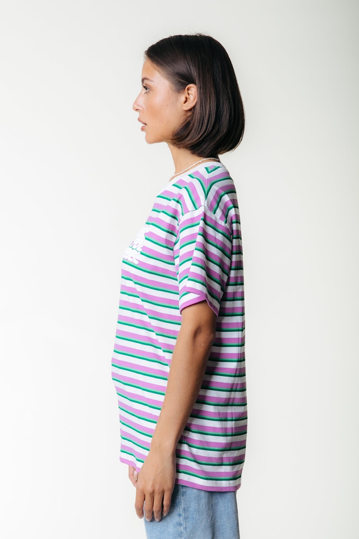Puff Logo Stripe Loosefit Tee