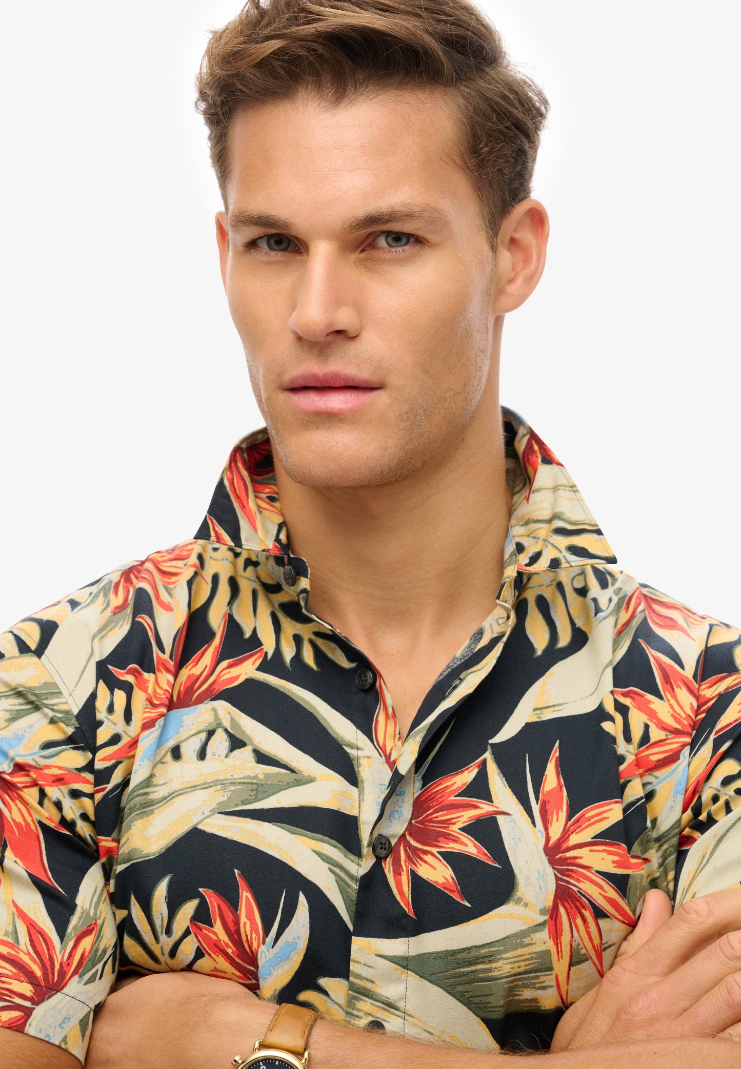 Hemd mit Hawaii-Print