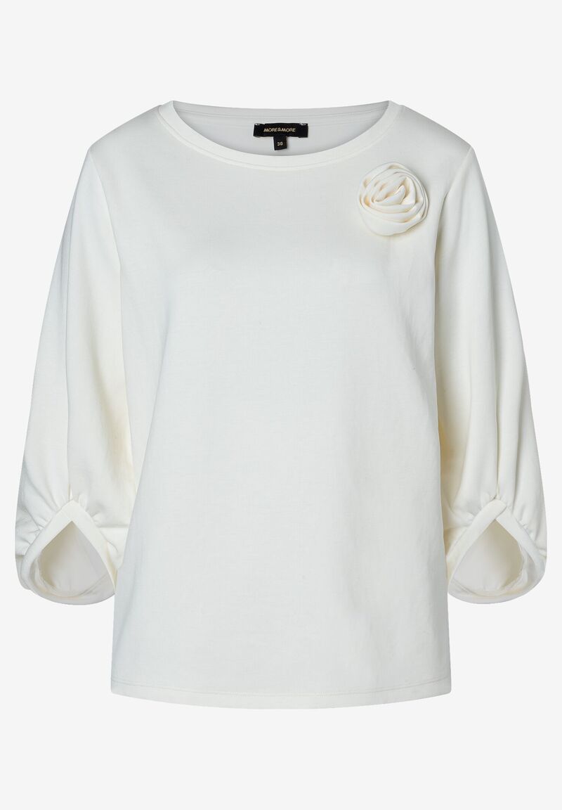 Sweatshirt mit Blüte ecru Frühjahrs-Kollektion