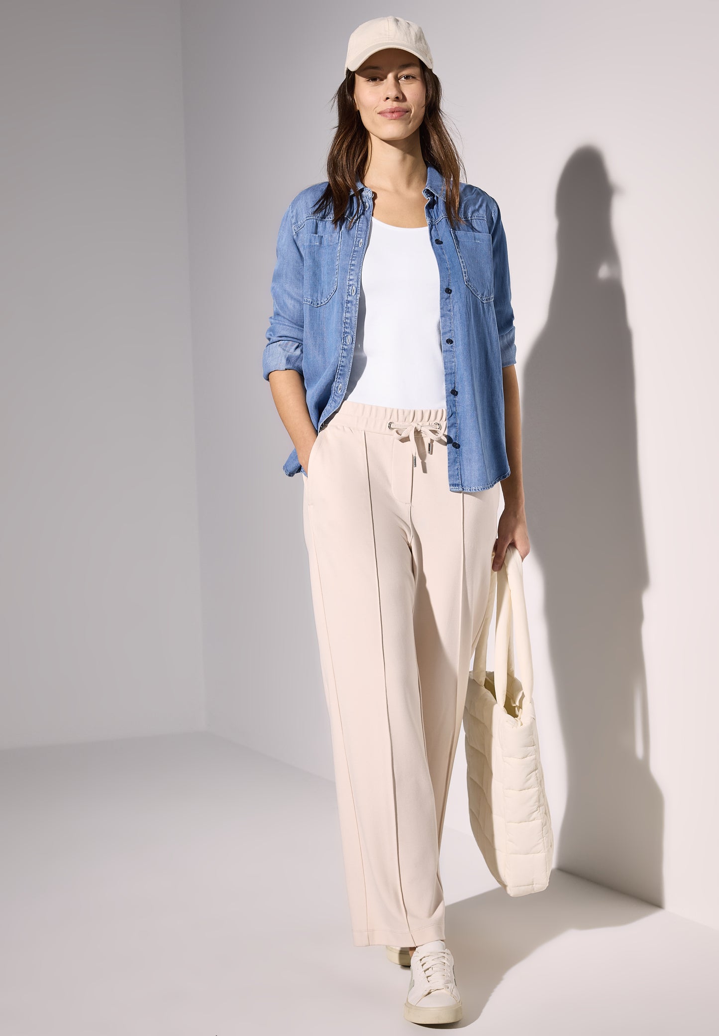 Basic Top mit Rundhals aus Baumwolle