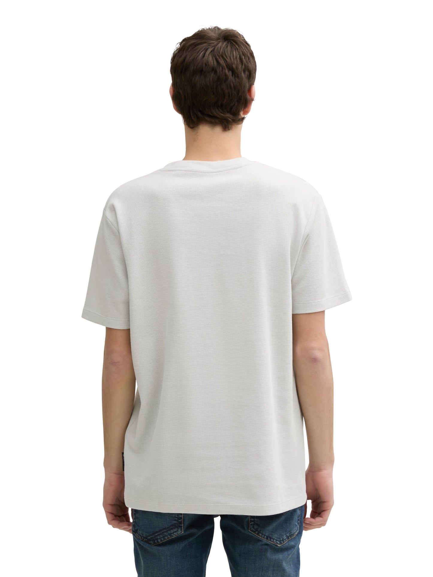 Basic T-Shirt in Waffelstruktur