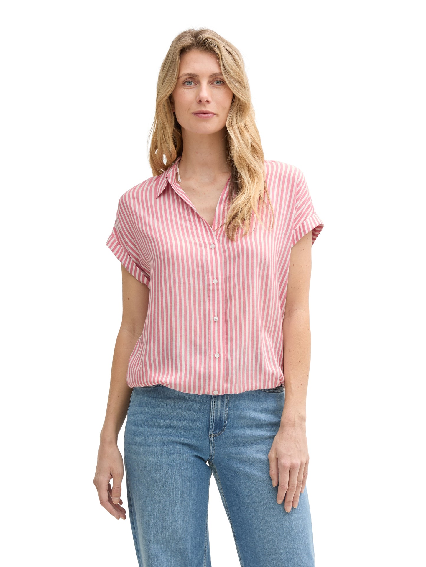 Loose Fit Bluse mit Streifenmuster
