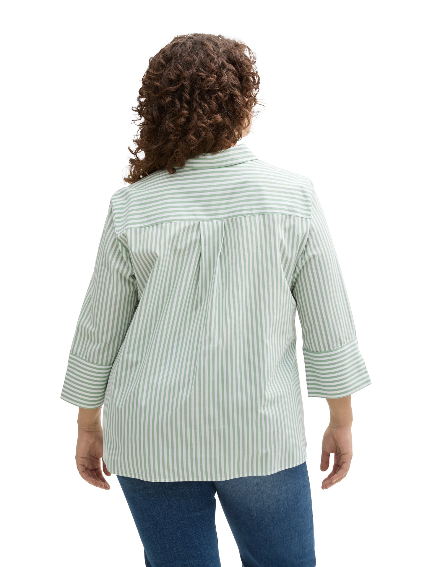 Plus Size - Loose Fit Bluse mit Streifenmuster