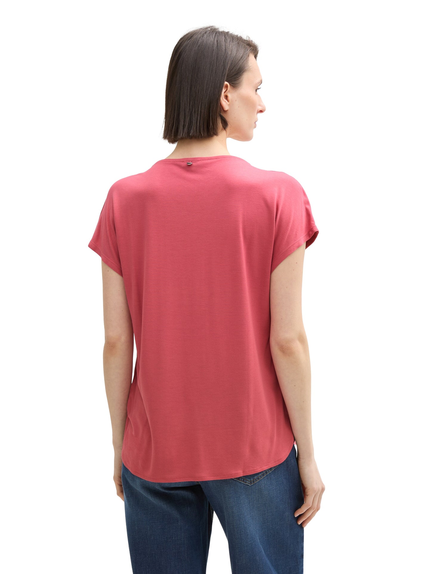 T-Shirt aus Materialmix