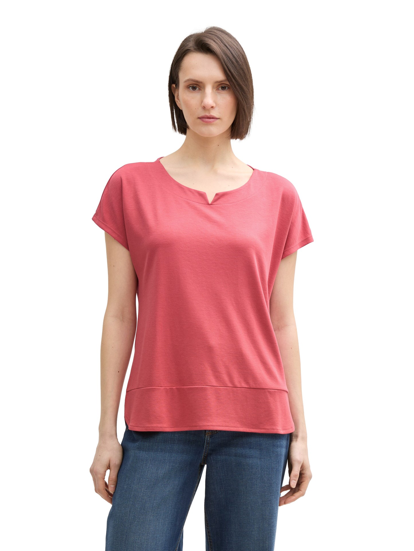 T-Shirt aus Materialmix