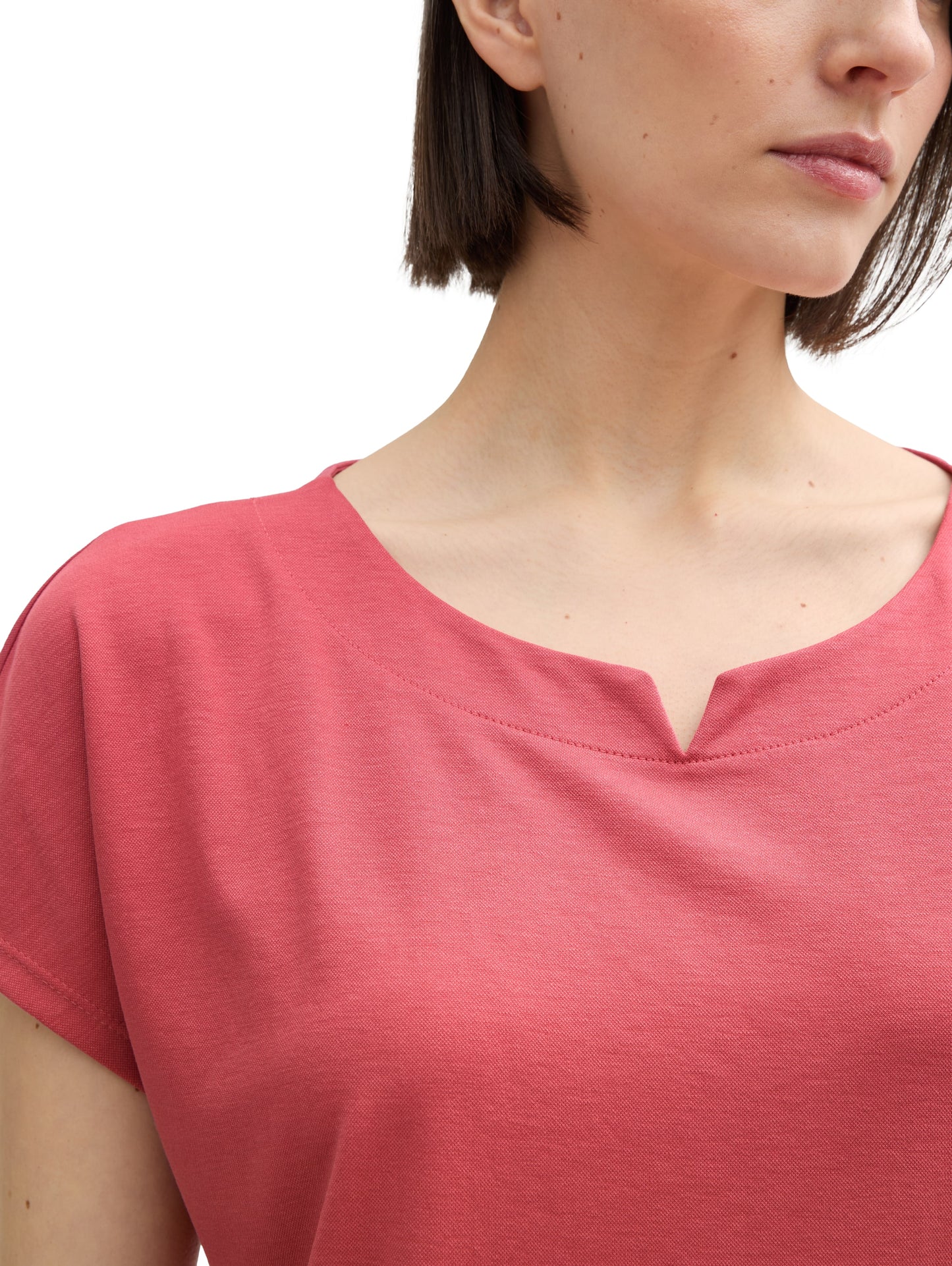 T-Shirt aus Materialmix