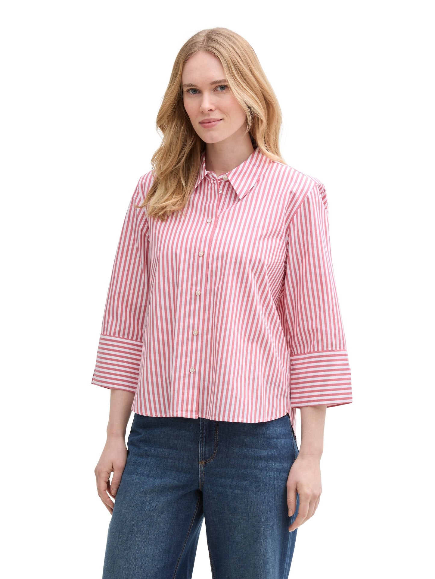 Loose Fit Bluse mit Streifenmuster