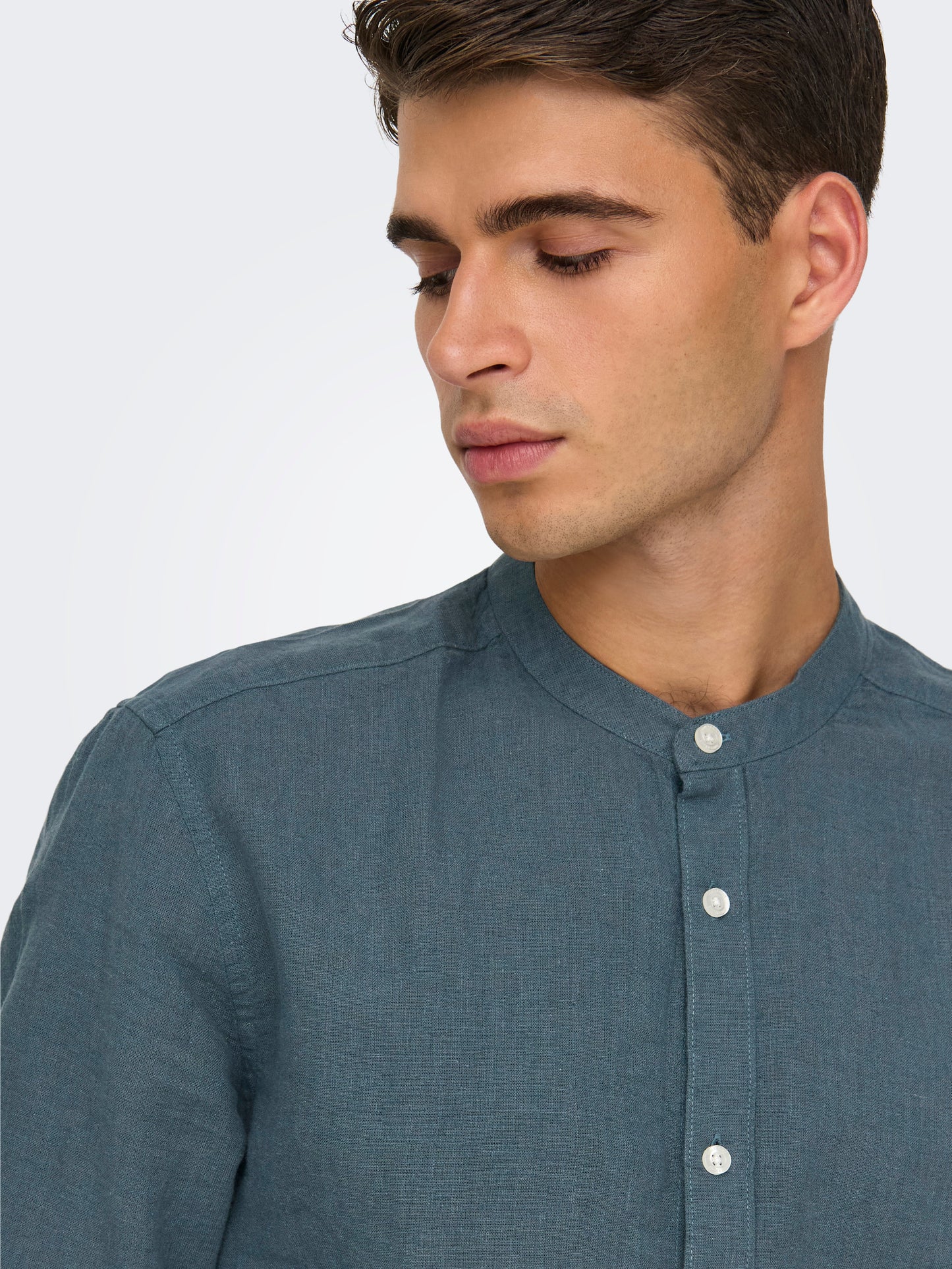 ONSCAIDEN LIFE LS SOLID LINEN MAO NOOS