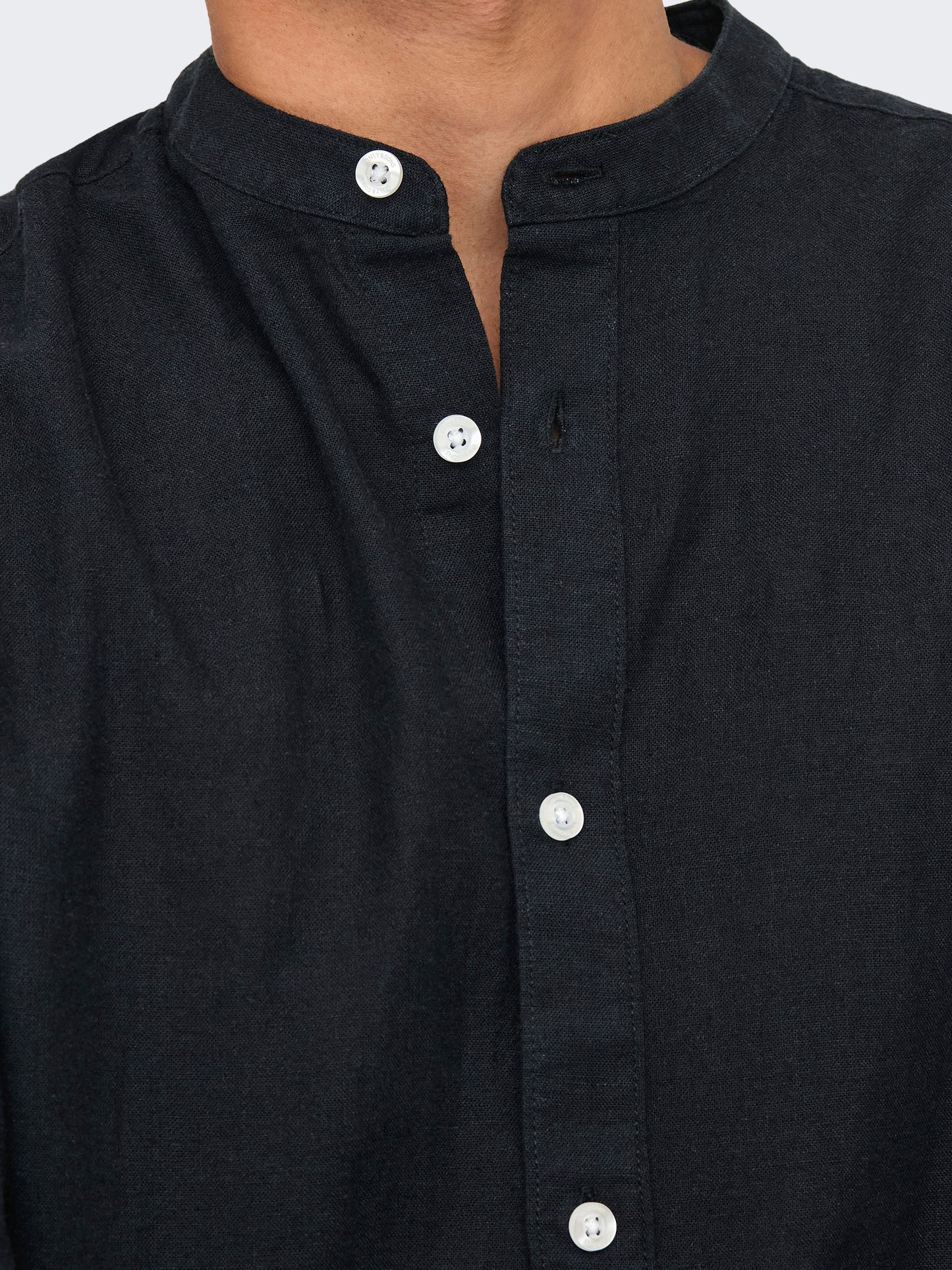 ONSCAIDEN LIFE LS SOLID LINEN MAO NOOS