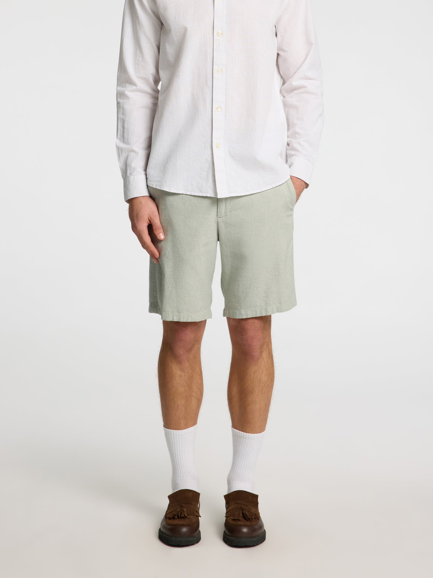 SLHREGULAR-BRODY LINEN SHORTS NOOS