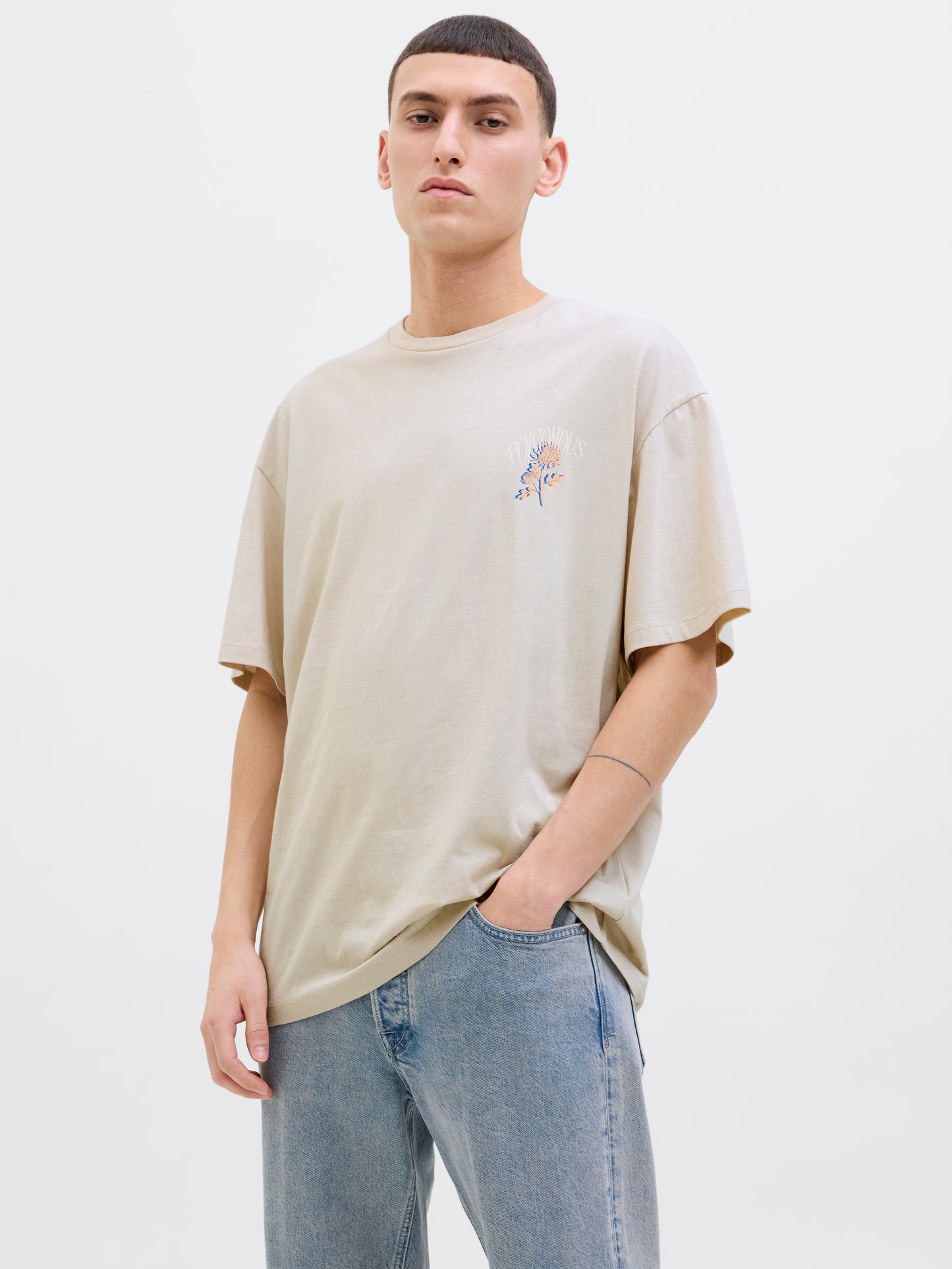 JJCHARGE PRINTED TEE SS CREW NECK LN