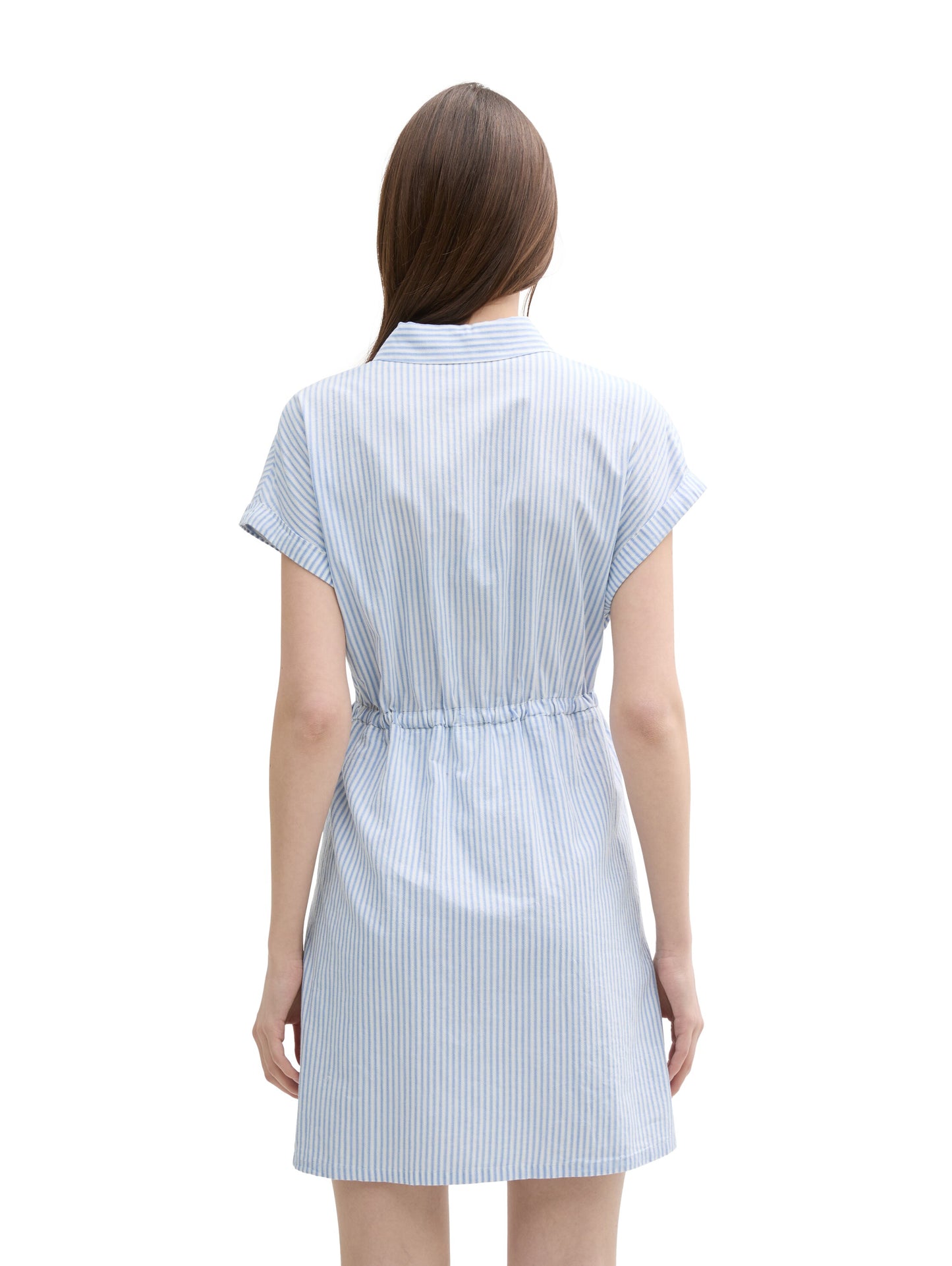 Mini-Blusenkleid mit Streifenmuster