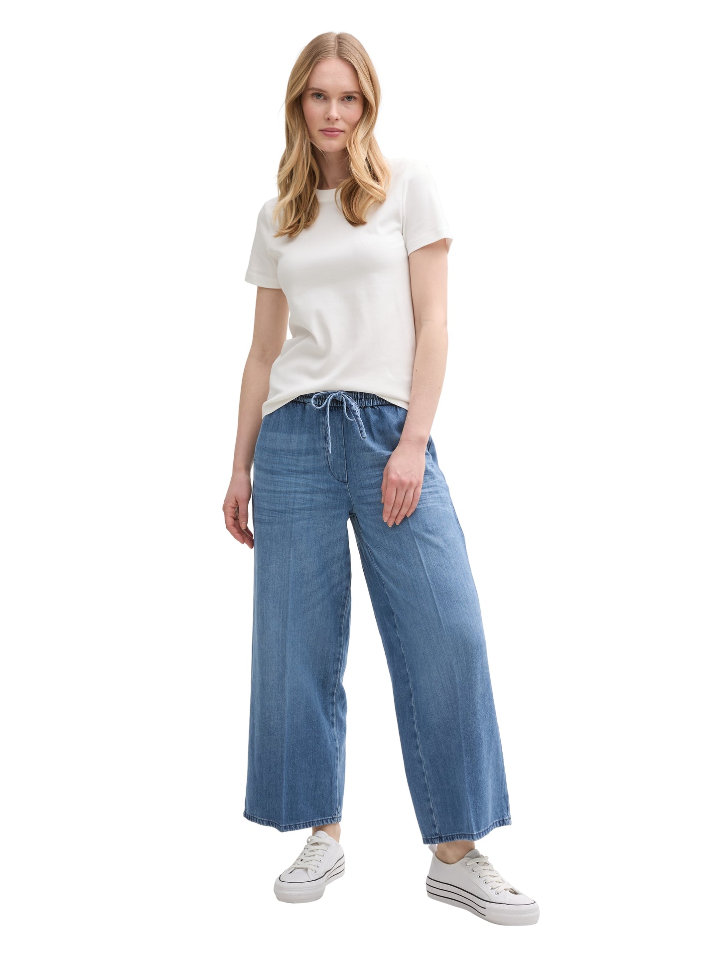 High Waist Culotte Jeans