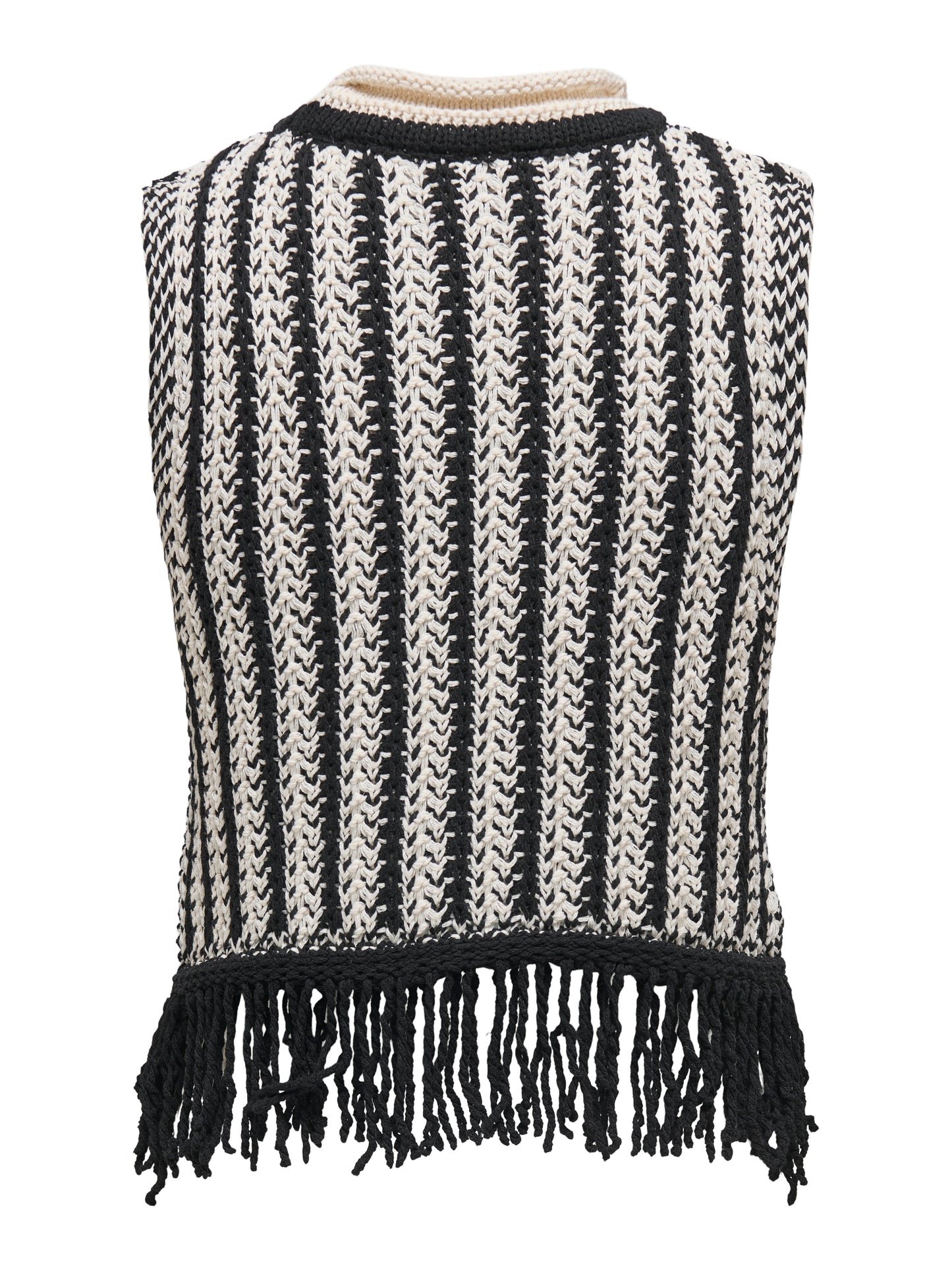 ONLAINA LIFE SL FRINGE O-NECK TOP KNT