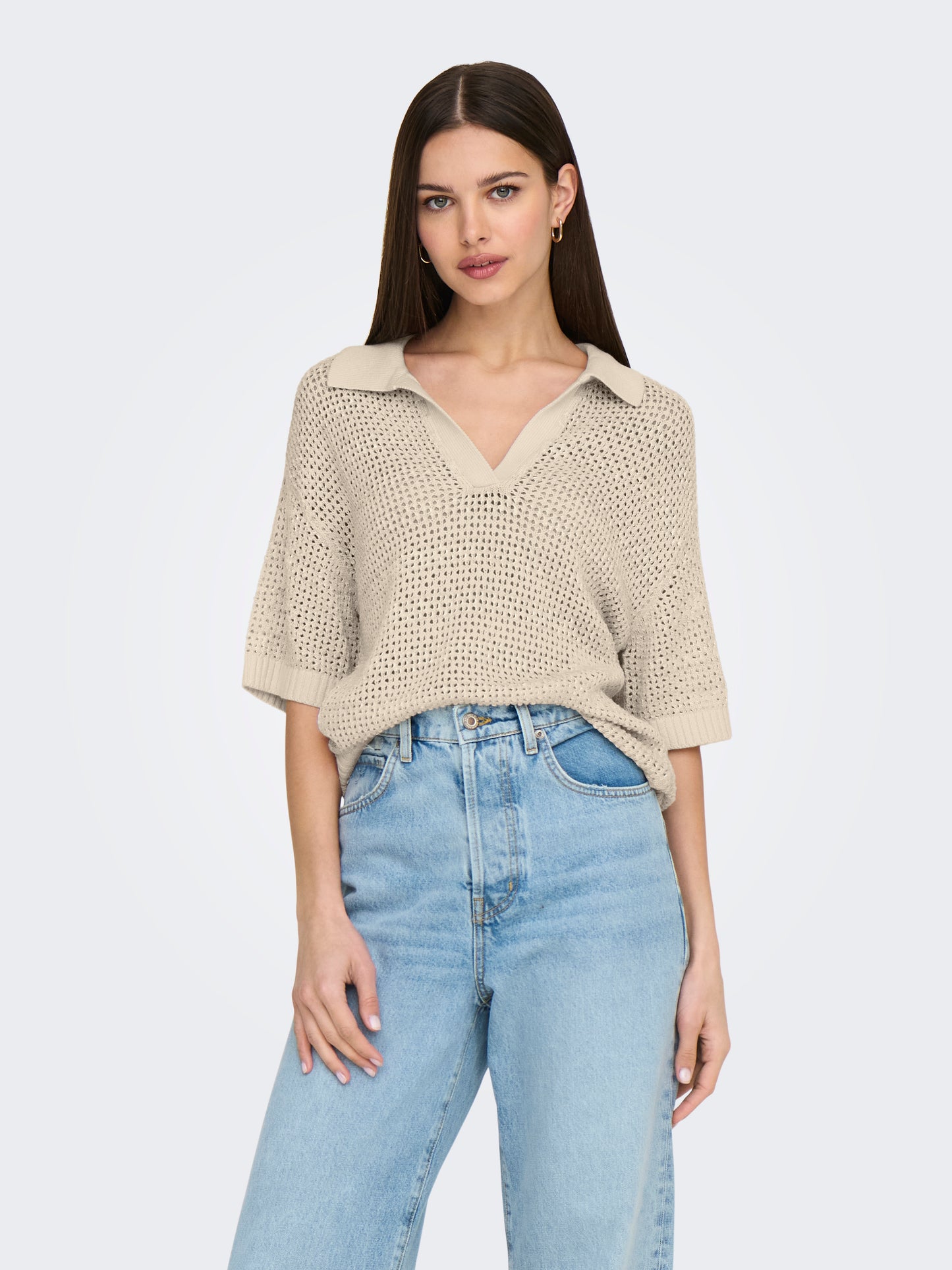 JDYTIKKA S/S POLO PULLOVER KNT NOOS