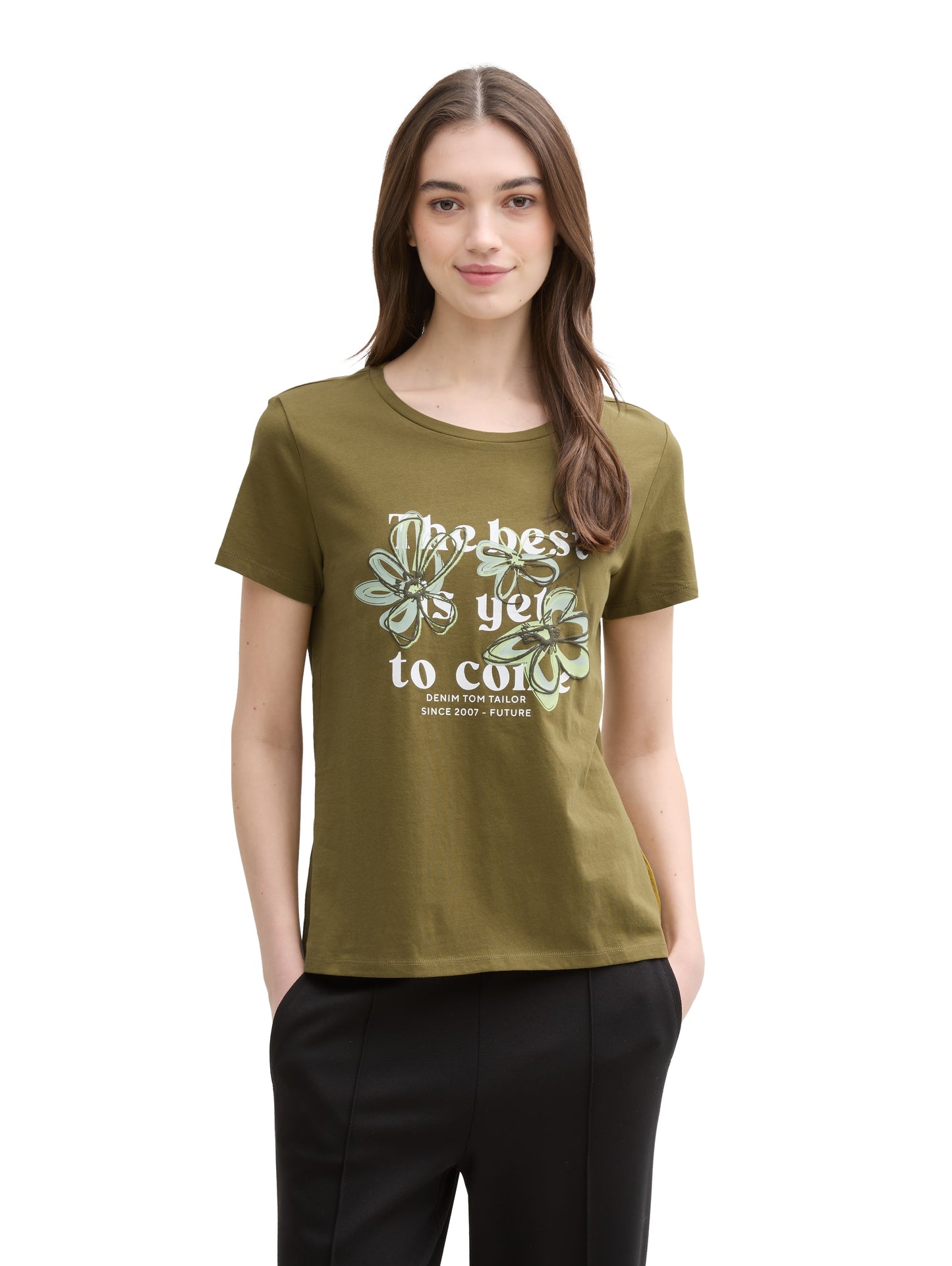 T-Shirt mit Blumen-Print
