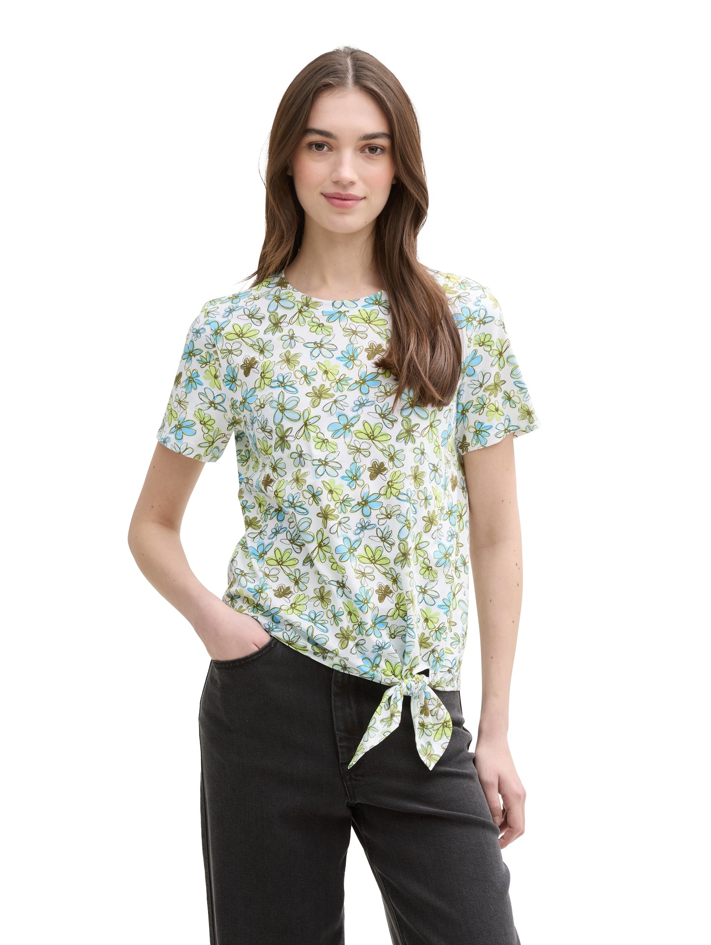 T-Shirt mit Knoten-Detail